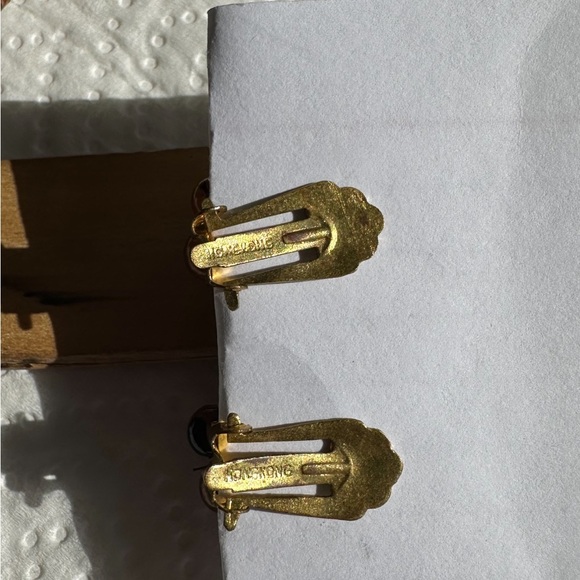 Vintage Boho HongKong Earrings and Necklace with 2 Bamboo Bangles - Picture 8 of 11